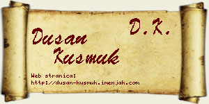 Dušan Kusmuk vizit kartica